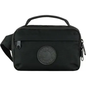 Çantë beli Fjällräven Kanken No. 2 Hip Pack, G-1000 HeavyDuty Eco, me rrip të rregullueshëm, e zezë