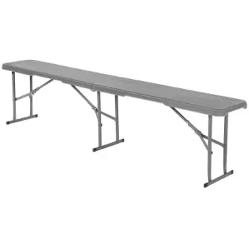 Bankë kopshti Saska Garden Folding Catering Bench, 183x28x43cm, palosëse, gri