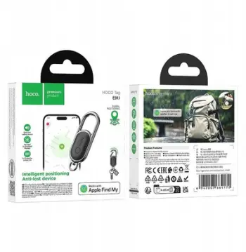 Tracker inteligjent Hoco Tag E9J, kompatibil me Apple Find My, aliazh zinku, i zi