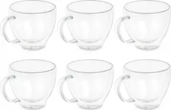 Set filxhanësh qelqi borosilikat, 140ml, set 6 copë, transparent