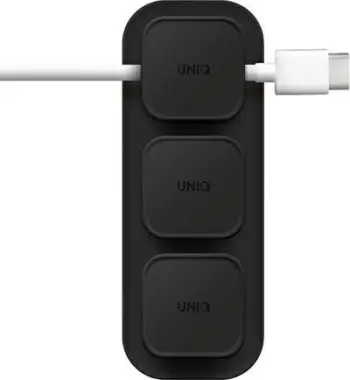 Organizues magnetik kabllosh Uniq Pod Mag, me bazë, gri e errët