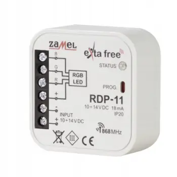 Kontrollues LED RGB pa tela Zamel RDP-11 Exta Free, 10–14V DC, për shirita LED, i bardhë