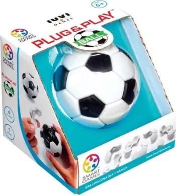 Loja logjike Smart Games Plug &amp; Play Ball, 3D puzzle, për fëmijë, me kornizë të zezë