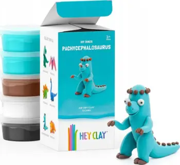 Set plastelinë Hey Clay Dinos Pachycephalosaurus, 5 kavanoza, aromatizuar, shumëngjyrësh