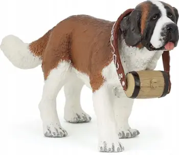 Figurë lodër Papo Saint Bernard, plastikë, shumëngjyrëshe