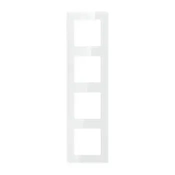Kornizë katërfishe për çelësa Avatto N-TS10-Frame-W4, 4 vende, 80x80 mm, e bardhë
