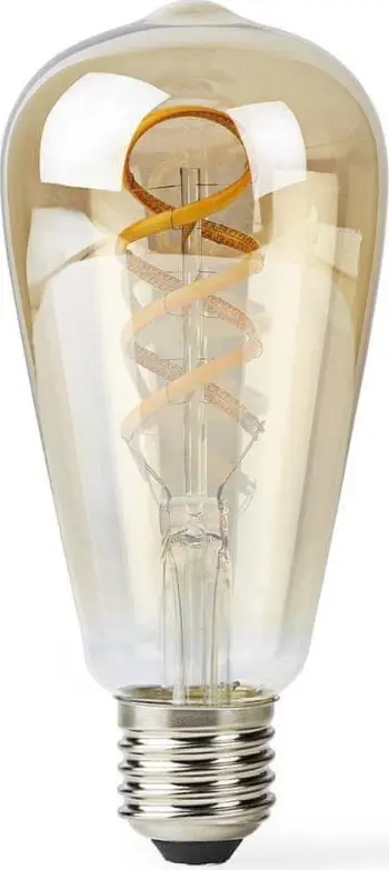 Llambë smart Nedis SmartLife LED Filament ST64, E27, 4.9W 360lm, dritë e ngrohtë në të ftohtë, qelq transparent