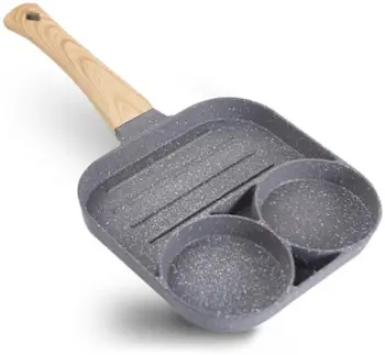 Tigan me 2 forma rrethore dhe një sipërfaqe grill për gatim të kombinuar Uakeen (18CM)