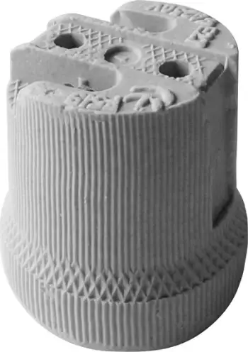 Mbajtëse llambash porcelani E27, qeramike, e bardhë