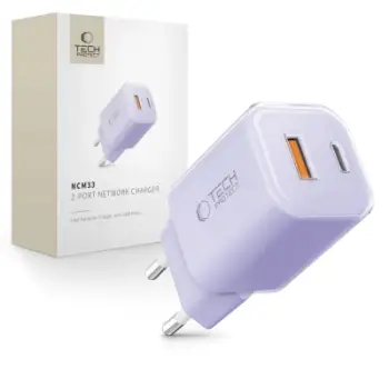 Karikues muri Tech-Protect NCM33, 33W PD QC3.0, 2 porta USB, vjollcë