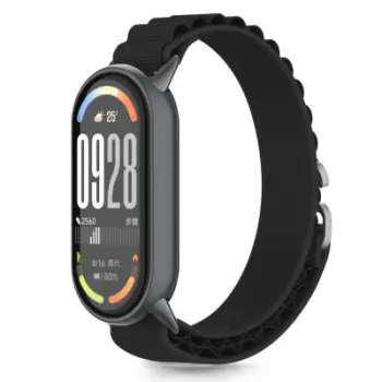 Byzylyk dore Tech-Protect Nylon Pro, për Xiaomi Smart Band 8 9 10 NFC, najlon, i zi