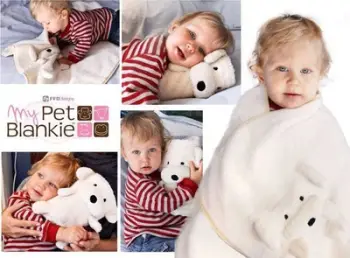 Batanije lodër My Pet Blankie, 63 x 100 cm, plushe, rozë