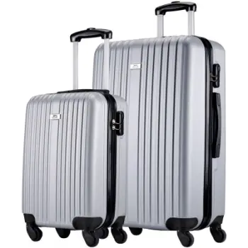 Set valixhe Slazenger, 2 copë, 18" dhe 26", argjendi