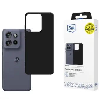 Kllëf telefoni 3mk Matt Case për Motorola Edge 60 Neo 5G, TPU fleksibël, mbrojtje e pasme, i zi mat