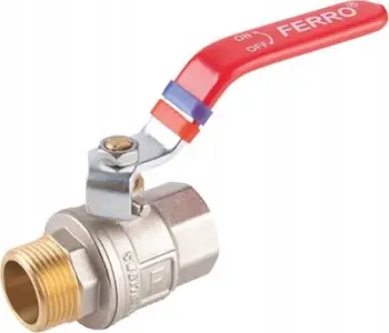 Valvul sferike me filetë Ferro F-power, 1", me dorezë, bronz