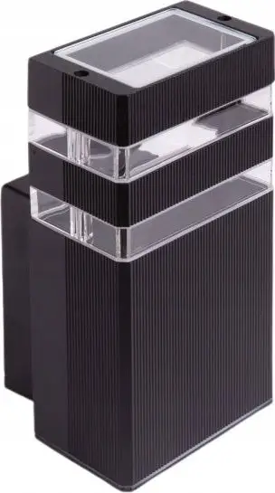 Dritë murale fasade LED, GU10, IP44, e zezë