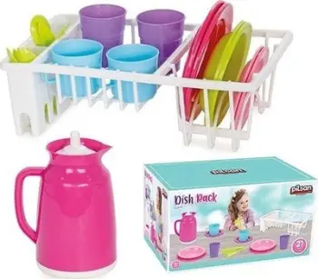 Set lodrash enësh ARTYK 060335 Dish Set With Dish Rack, me raft enësh, për fëmijë 3+