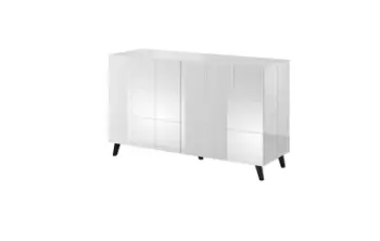 Komodë Reja Sideboard 2D, me 2 dyer, shkëlqim i bardhë