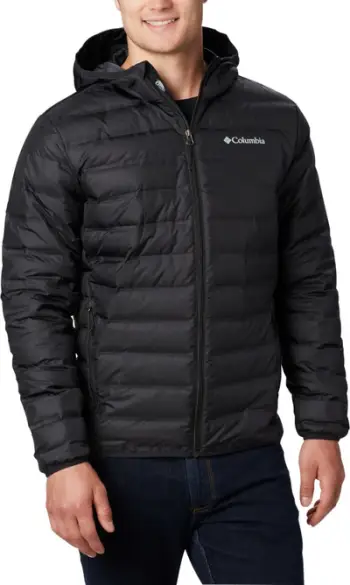 Xhaketë dimërore Columbia Lake 22 Down Hooded, me kapuç, për meshkuj, madhësia XL, e zezë