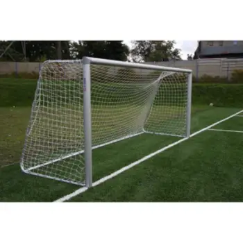 Rrjetë futbolli Netex Junior, 5x2 m, kordelë PE 3 mm, e bardhë