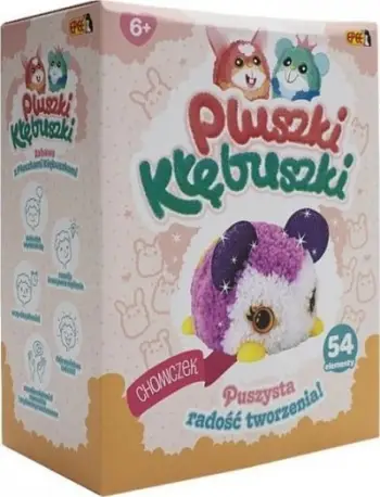 Set krijues lodër pelushi Epee Pluszki Kłębuszki Hamster, 54 elemente, shumëngjyrësh