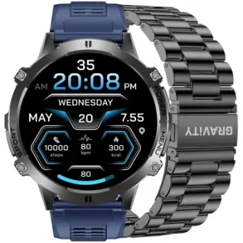 Ora inteligjente Gravity GT42 2, AMOLED 1.73", Bluetooth 5.3, e zezë
