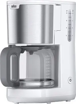Makina për kafe me filtra Braun PurShine KF1500 WH, sistem OptiBrew, 10 filxhanë, e bardhë