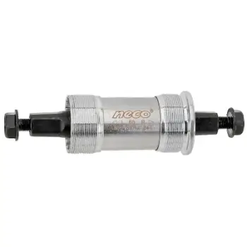 Gjatazë qendrore biçiklete NECO 122.5 mm, kupa metalike 28.5 mm, argjend