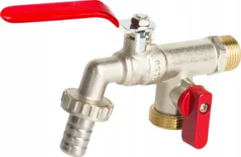 Rubinet kopshti dykahësh Garden Tap Double Draw-off Valve, valvola me top, lidhje 1/2" 3/4"