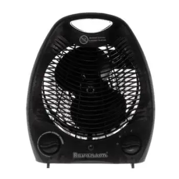 Ngrohës me ventilator Ravanson FH-105 B, 2000W, termostat i rregullueshëm, i zi