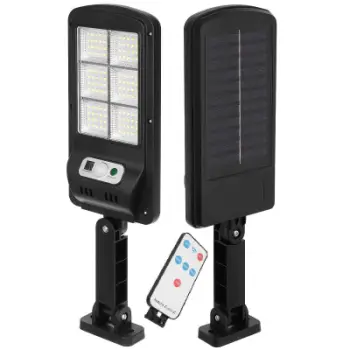 Llambë diellore rrugore Saska Garden, LED, sensor muzgut, me telekomandë, e zezë