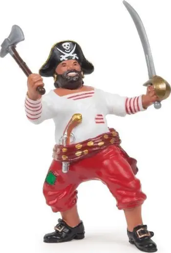 Figurë lodër pirat PAPO Pirates and Corsairs Pirate with Axe, plastikë, me sëpatë, shumëngjyrëshe