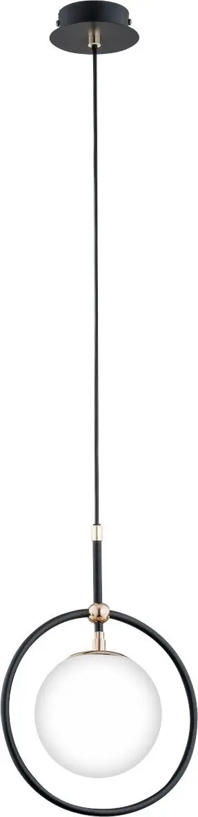 Lampë varëse Alfa Akira, 1 llambë E14, metal, e zezë me ari
