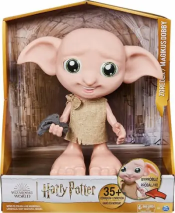 Lodër interaktive Dobby Harry Potter, 35 fraza, figurë me zë, multingjyrëshe