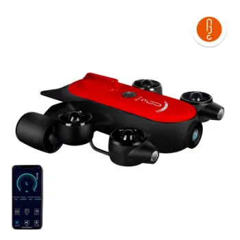 Dron nënujor Geneinno T1 Pro, kamera 4K, 175m thellësi, i kuq e zi