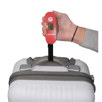 Peshore bagazhi elektronike Dunlop Travel, deri 40 kg, me ekran LCD, e kuqe