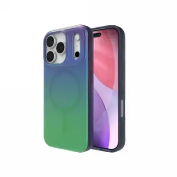Mbështjellës telefoni Zagg Milan Snap për iPhone 17 Pro, MagSafe, gradient vjollcë e gjelbër