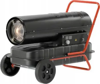 Ngrohës portativ me naftë Yato 30kW, me ventilator, me rrota, i zi