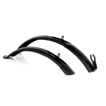 Set mbrojtëse baltë Simpla Next Short, për biçikletë 26"-28", plastike, i zi
