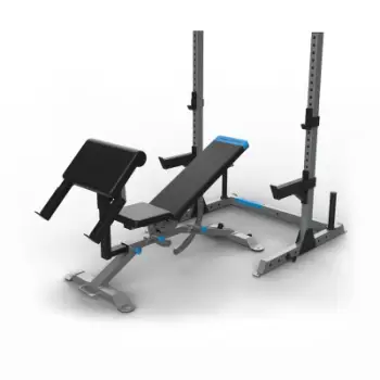 Stol olimpik force Proform Carbon Strength, i rregullueshëm, me preacher bench, gri me detaje blu