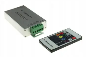Kontrollues LED RGB RF Wireless 12V 144W, me telekomandë, gri