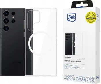 Kllëf telefoni 3mk Clear MagCase për Samsung Galaxy S23 Ultra, MagSafe, transparent