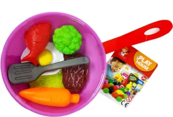 Set lodrash kuzhine Frying Pan With Products, tigan me aksesorë, për fëmijë