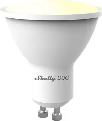 Llambë e zgjuar LED Shelly Duo GU10, rregullim ndriçimi dhe temperature ngjyre, e bardhë