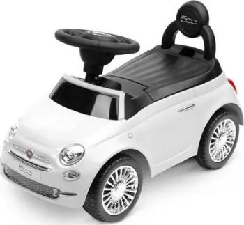 Makinë lodër shtytëse Toyz Fiat 500, me tinguj, e bardhë
