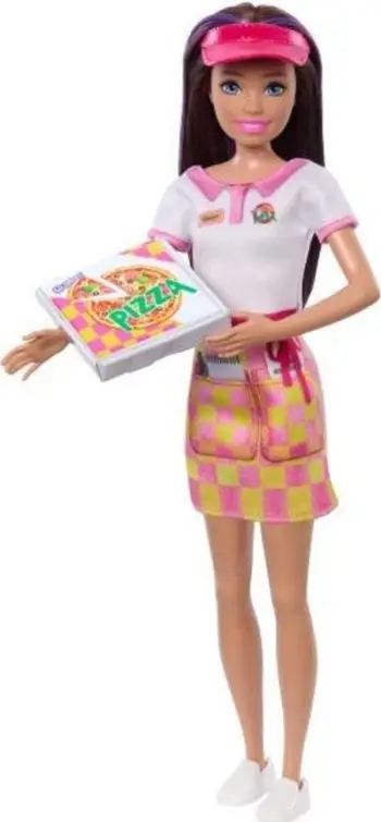 Kukull Barbie Skipper First Jobs Pizzeria Waitress, me aksesorë, multingjyrëshe