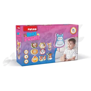 Puzzle për foshnje Puedo Baby Puzzle, set 9 puzzle, 21 pjesë, shumëngjyrëshe