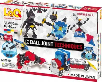 Lodra edukative LaQ Educational Blocks Techniques, 15 modele, me Ball Joint Techniques