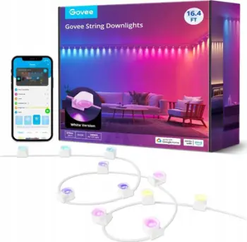 Drita dekori LED Govee String Downlights, RGBIC, 5 m, e bardhë