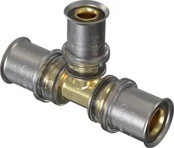 T kryq reduktues Wavin Tigris M5, 32x25x25 mm, bronz